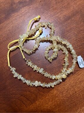 Free People NWT Yellow Citrine Chip Beaded Necklace